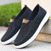 Zapatos de lona con suela suave y tela vieja para hombre de primavera